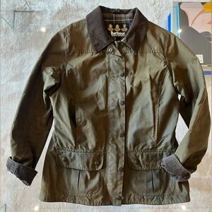 Barbour Jacket Womens 2 Pocket Utility Wax Utility Jacket Size 6
